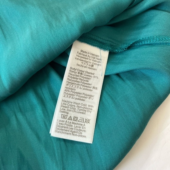 Jcrew Ruffleneck Top Green Long Sleeve Size Large New *See description - Picture 4 of 9